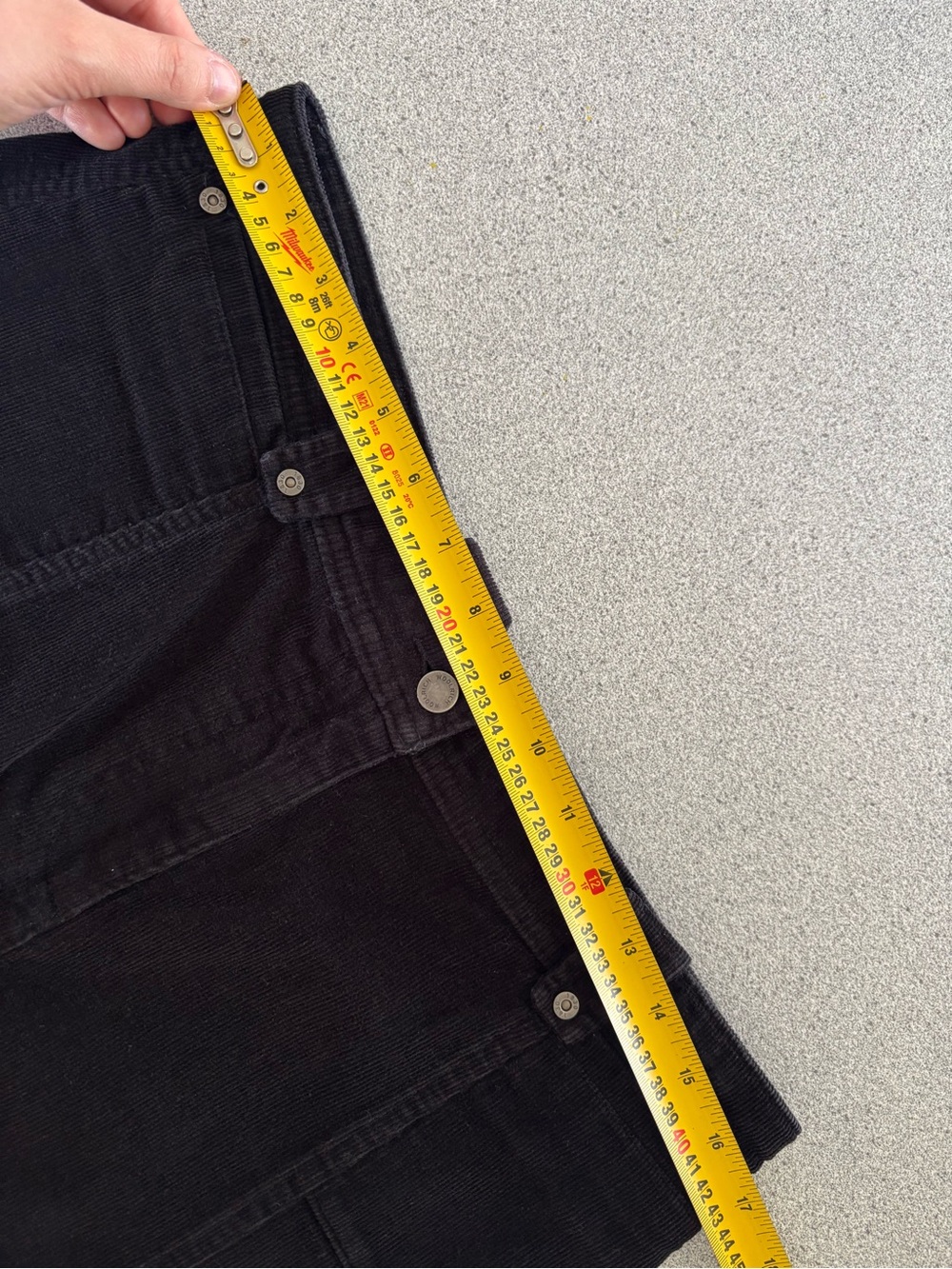Woolrich Black Corduroy Skirt Size 10 Cottagecore Preppy Academia Old Money Soft - Picture 8 of 9